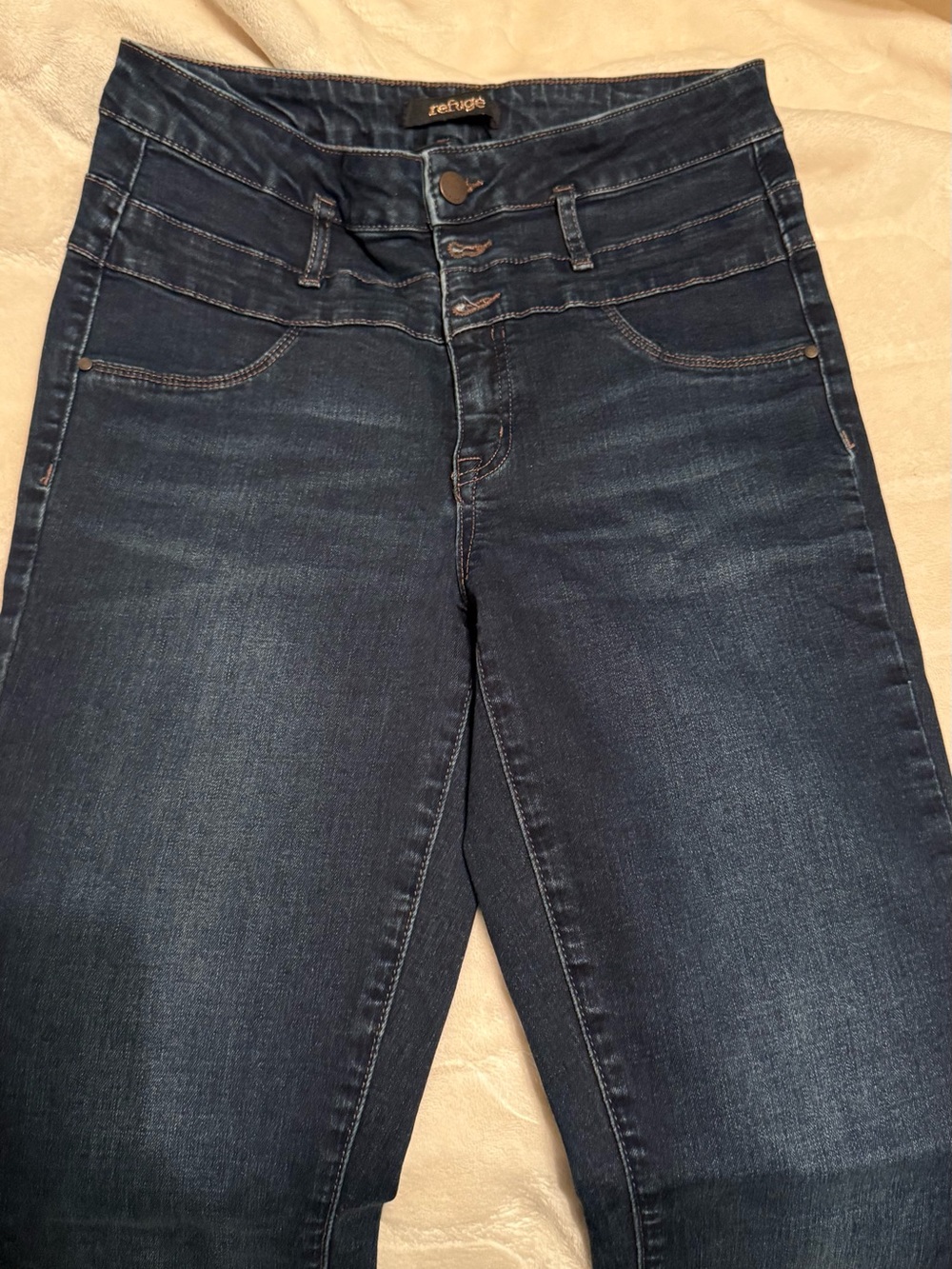 refuge Dark Blue High-Rise Women's Jeans